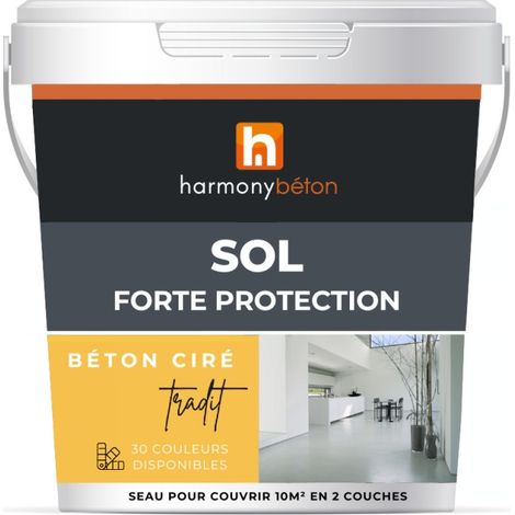 Béton ciré sol - Kit complet forte protection  - Béton TRADIT 5 m² Satinée BC30 (1/5)