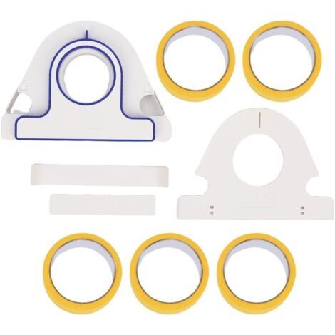 Eosnow Ensemble de masquage Portable 6 pièces, 5 rouleaux de ruban adhésif de 25mm et distributeur de peinture manuel pour armoire de porte fenêtre (1/4)