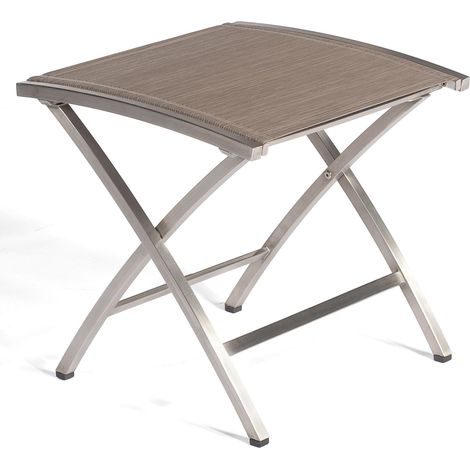 Sonnenpartner Fußhocker Paragon taupe Sitzhocker Hocker wetterfest Edelstahl