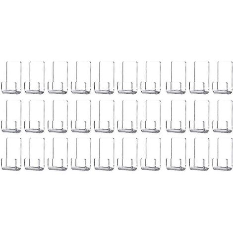 30 pcs crochets acryliques transparents pour affichage vinyles, décoration murale pour passionnés de musique, supports de rangement disques vinyles design mural. (1/4)