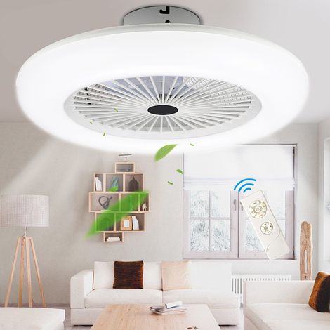 Ventilatore a lampadario Ventilatore da soffitto leggero Silenzioso ventilatore LED regolabile per camera da letto