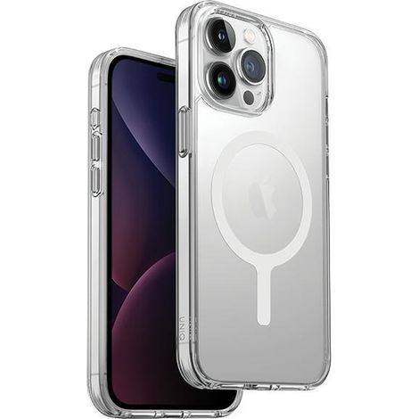 Funda UNIQ LifePro Xtreme para iPhone 15 ProMax de 6,7" con carga Magclick, transparente/esmerilada. (1/2)