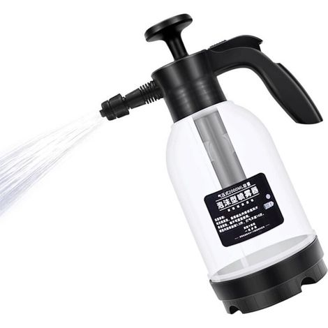 Pulverizador a presión de 2 litros, bomba manual de espuma para coche, pulverizador de agua a presión portátil, lanza de espuma de nieve para coche (1/5)