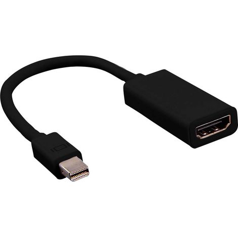 Câble adaptateur Value Mini-Display / HDMI Fiche mâle Mini DisplayPort, Prise femelle HDMI-A 0.15 m noir 12.99.3130 Câble DisplayPort Y155942 (1/3)