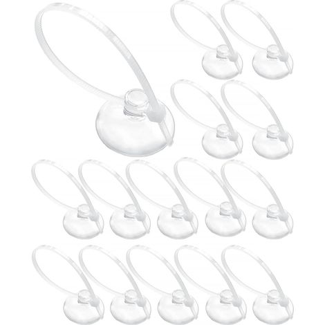 50 Pièces Ventouse Aquarium Transparent et 100 Attaches Réglables, Ventouses en Caoutchouc pour Aquarium Fixation Ventouse de Suspension Accessoires Aquarium pour Attacher Décorations Aquarium (1/5)