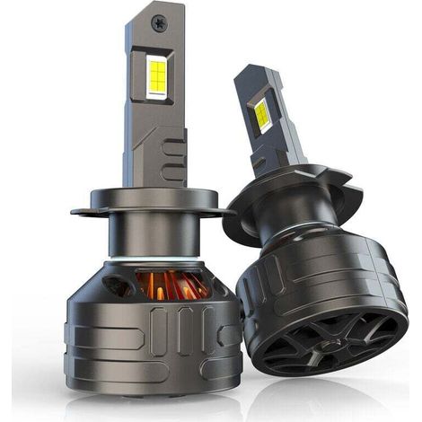 H7 LED-Autoscheinwerferlampe, fehlerfrei, Canbus, 160 W, 30000 lm – CPS-Chip, 6500 K, 500 % Helligkeit, Kühlung durch dickes Kupferrohr, 2er-Pack