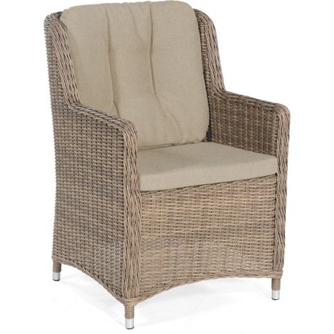 Sonnenpartner Garten-Sessel Avatar Aluminium mit Polyrattan rustic-stream Gartenstuhl Hochlehner