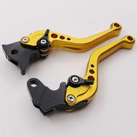 Convient aux motos tout-terrain Yamaha TRICKEN, accessoires de tringlerie de frein réglable en alliage d'aluminium modifié TRICKEN (doré) (1/5)