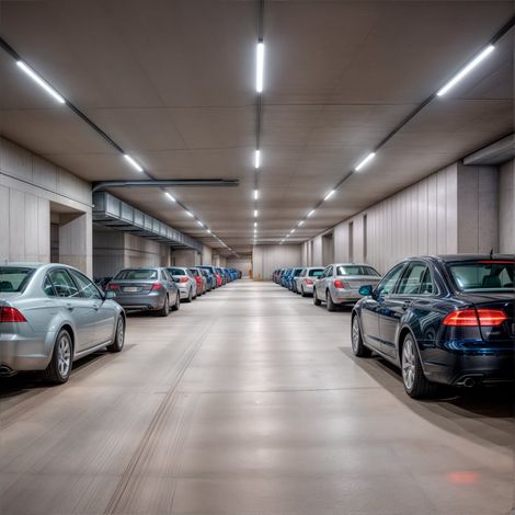 Feuchtraumleuchte 60cm mit LED Röhre Glas 9W 140lm/W 4000K Neutralweiß (1/5)