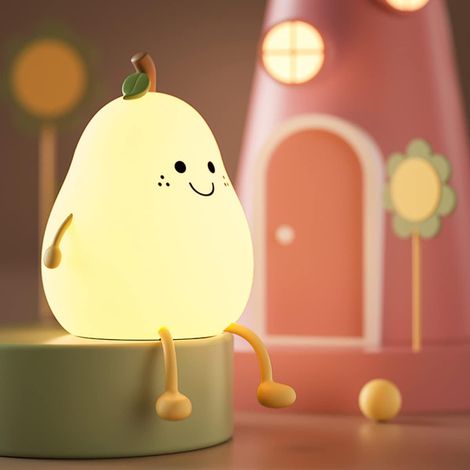 Filiyano – lampe poire en silicone – Veilleuse pour enfants, adorable lampe poire en silicone pour bébés et jeunes enfants, veilleuse fruit pour (1/5)