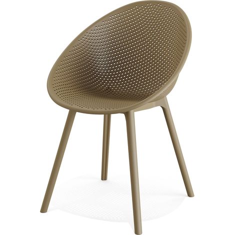 Qosy Chaise outdoor Sable - Lot de 2 - Veba