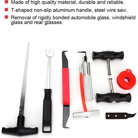 Kit de dépose professionnel pour pare-brise - Outil de retrait de vitrage automobile (1/5)
