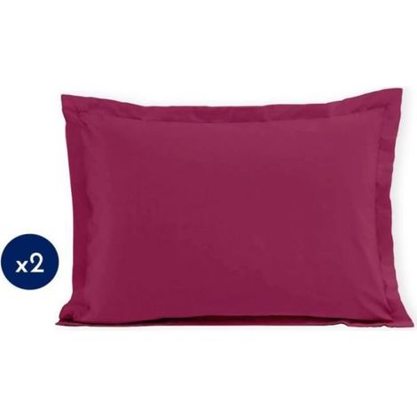 Lot de 2 taies d'oreiller - - LH71603 - 50 x 70 cm - Fuchsia