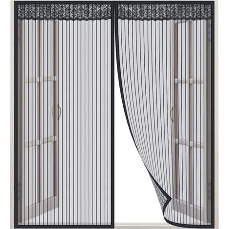 Moustiquaire Fenêtre - 130x150 cm - Maille Dacron Dense - Installation Sans Perçage - Noir - 1 Pièce (1/4)