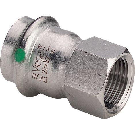 VIEGA 2312 Manicotto Misto Femmina/Femmina Ø18X3/4"Femmina In Inox A Pressare - 436605
