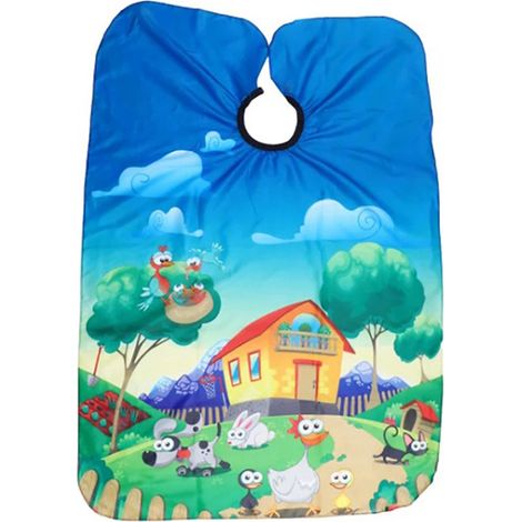 Tablier De Coiffure Enfant - Imperméable - Taille Unique 135 x 90 cm - Fermeture Réglable - Pour Coupe Cheveux À Domicile Ou En Salon - 1 Pièce (1/5)
