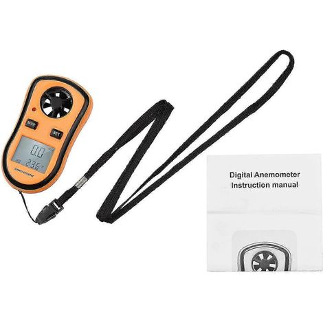 Anémomètre numérique GM8908, 104,3 x 57,8 mm, orange, portable (1/5)