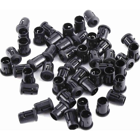 3mm 5mm 8mm 10mm LED douilles, 50 pièces douille de lampe support de Diode en plastique noir Clip lunette monture pour ménage(5mm) (1/5)