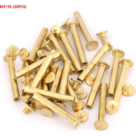 Lot de 20 rivets à tête plate M5 pour albums de livres et loisirs créatifs (M535)