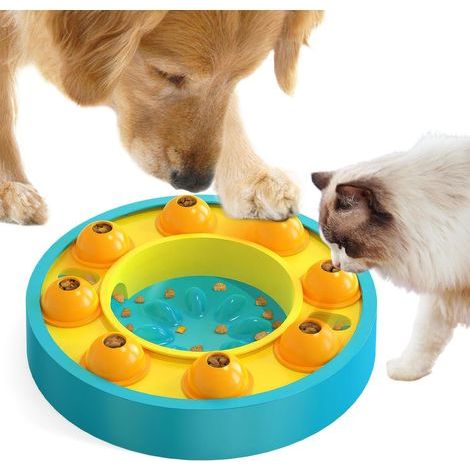 Jouets interactifs pour chiens pour alimentation lente, jouets puzzle 2 en 1 distributeur de friandises pour chiens et chats, mangeoires pour chiens, entraînement du QI, alimentation-Karteo (1/5)