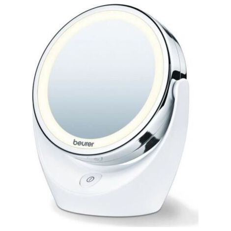 (Blanc et é)BEURER BS 49 - Miroir grossissant x5 cosmétique rotatif avec lumière LED