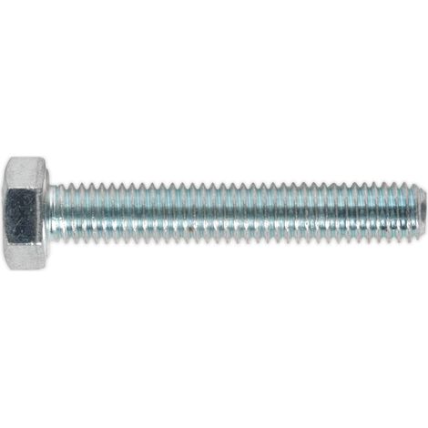 Sealey SS530 8.8 Zinc Plated HT Setscrew M5 x 30mm, DIN 933 - Pack of 50