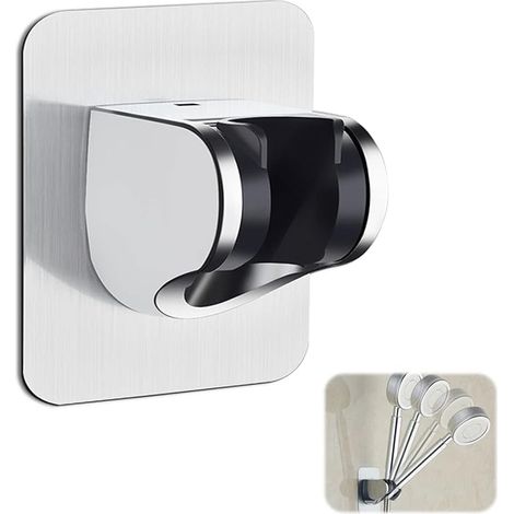 Support Douche Sans Percage Colle – Support Pommeau de Douche Universel, Réglable, pour Pommeau de Douche Douchette Salle de Bain (1/4)