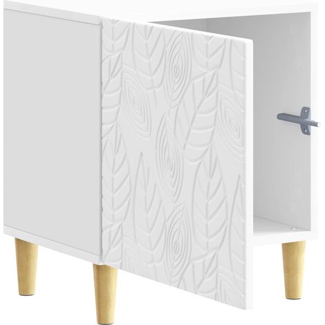 Comodino  Armadio da Notte  Mobiletto da notte Bianco Lucido 43 x 34,5 x 50 cm Legno ingegnerizzato (1/5)