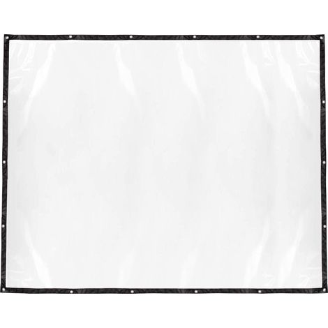 Lona de plástico PE transparente e impermeable – 2 x 2,5 m / 6,6 x 8,2 pies con ojales metálicos para gallineros, invernaderos y como protección exterior. (1/5)