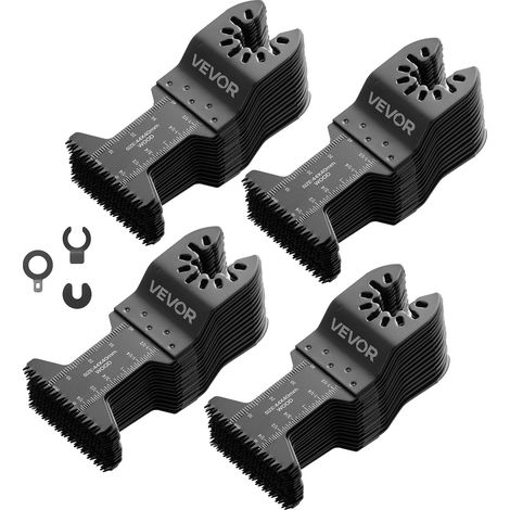VEVOR 60 hojas de sierra oscilante, universales, 5 tipos para madera, plástico, metal, dientes japoneses, 60 piezas-a (1/2)