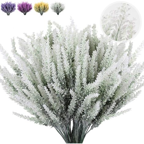 Bouquet Lavande Artificielle - Flocage Réaliste - Décoration Intérieure Extérieure Jardin Patio Bureau - 8 Pièces (1/5)