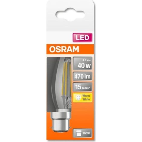 Osram Lampadina LED Fiamma 4W Trasparente Retro B22 (1/4)