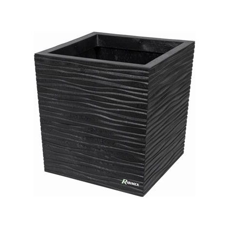 Ribimex – Pot de fleurs 34x34 cm H36 cm – Caoutchouc recyclé – Résistant au gel jusqu'à -40°C – Système d'arrosage intégré (1/5)