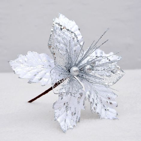 Simulation de fleur de noël artificielle, Poinsettia multifonctionnelle, décoration pour la maison (1/5)