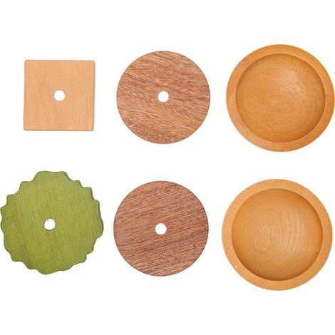 Hamburger-Untersetzer-Set, hitzebeständig, niedliche und elegante Getränkeuntersetzer aus Holz mit Magnet für die Küche (1/5)