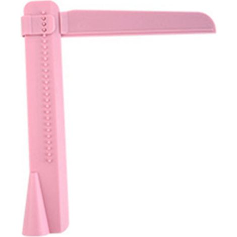 Spatule coudée à hauteur réglable pour la décoration de gâteaux, en ABS rose, idéale pour la pâtisserie maison. (1/5)