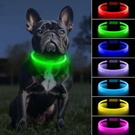 Wiederaufladbares, leuchtendes Hundehalsband per USB, LED-Sicherheitszubehör für Spaziergänge bei Nacht (1/5)