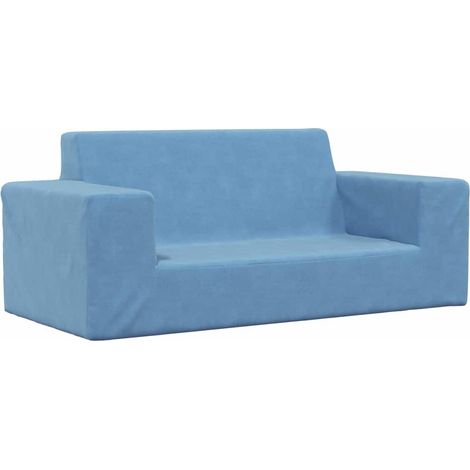 Vidaxl – Canapé pour enfants 2 places en peluche douce – Housse amovible et lavable – Remplissage en mousse épaisse – Confort léger et stable