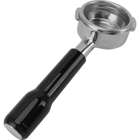 Porte-filtre sans fond 58 mm en acier inoxydable avec panier-filtre 58 mm, accessoire facile à nettoyer pour machine à café NOWWA, noir (1/5)