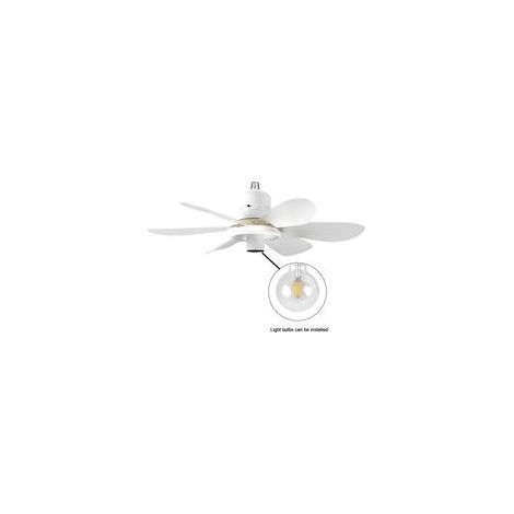 Deckenventilator mit Licht und Fernbedienung, kleiner, leiser Deckenventilator mit 3 Geschwindigkeitsstufen (Leuchtmittel nicht enthalten) (1/3)