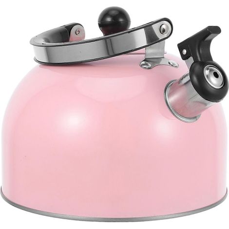 Bouilloire à sifflet en acier inoxydable : théière de 3 L avec poignée pliable et sifflet puissant pour la plaque de cuisson – idéale pour la maison, les dortoirs, les appartements et le camping. (1/5)