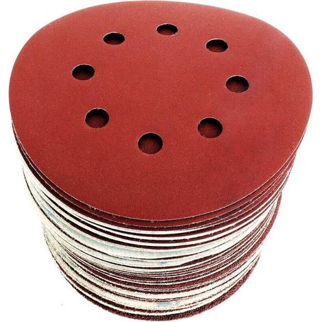 Schleifscheiben, Schleifpapier 125 mm, Schleifmaschinen P40/P60/P80/P120/P180/P240, 8 Löcher (1/5)