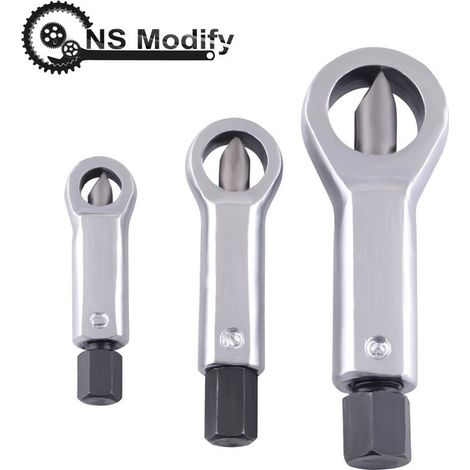 NS-llave inglesa para quitar tuercas dañadas, herramienta de corte, llave hexagonal de acero, resistente al óxido, 1 ud.,80mm (1/5)