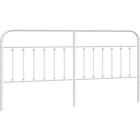 Maison Exclusive - Ersatz-Kopfteil Metall Weiß 193 cm