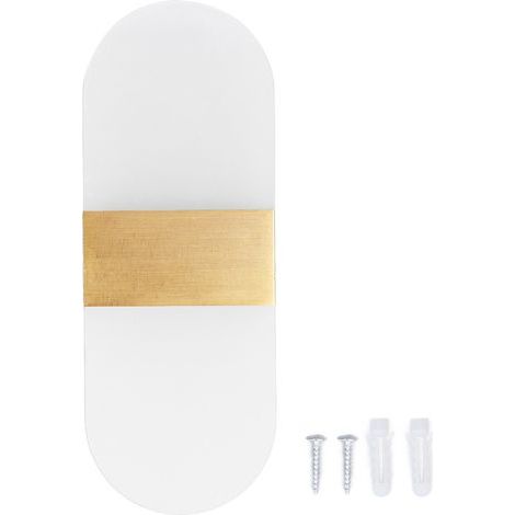 Acrylic LED wall light, 360° up and down, 6W, modern and warm lamp for hallway, bedroom, restaurant, 90-265V, gold (1/5)