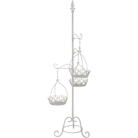 Soporte macetero de metal para 3 macetas 43.82x38.74x169.55h cm (1/5)