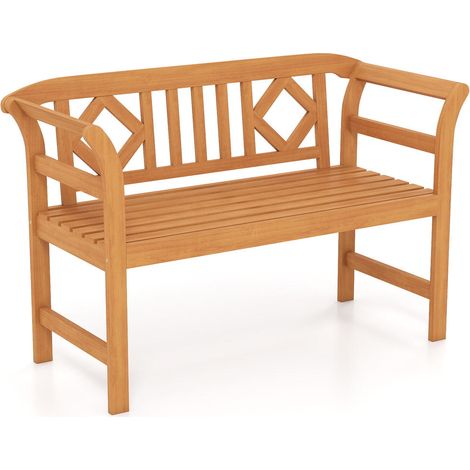 Banc de Jardin 2 Places en Bois d'Acacia pour Terrasse et Porche, Causeuse Extérieure Robuste Charge 360 kg (1/5)