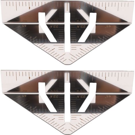2 unités d'équerre à onglet de 5 pouces (22,5°-90°) pour le travail des métaux avec marquages de mesure. (1/5)