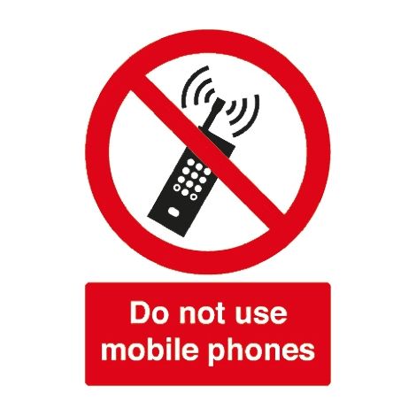 Panneau interdiction "Do Not Use Mobile Phones ( Prix pour 1 )