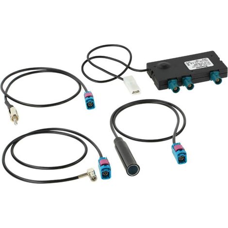 Kit Adaptateurs antenne amplifiee AM FM -DAB DAB+ fakra Male universel